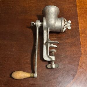 Rustic Silver Metal Hand Crank Grinder
